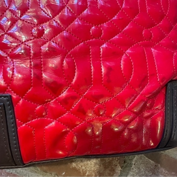 Donald J Pliner red & brown hobo bag - Picture 3 of 16